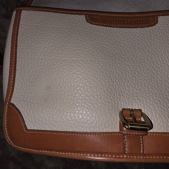 Vintage Dooney & Bourke Surrey Crossbody AWL Cream Tan USA + Boho Strap - Picture 14 of 16
